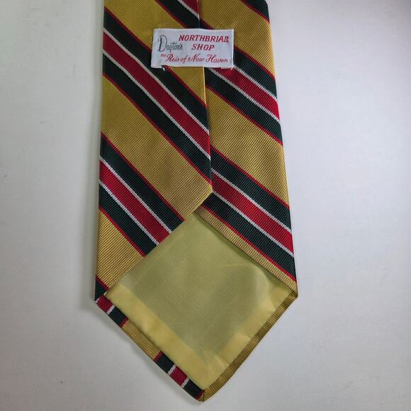 Vintage Repp Stripe Tie by Reis for Dayton’s Northbriar Shop Gold 4.25” Wide - Picture 3 of 7